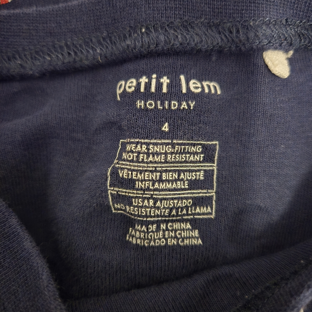 Petit Lem Navy Candy Pattern Pajama Set-Size 4(4T) EUC - Picture 2 of 3